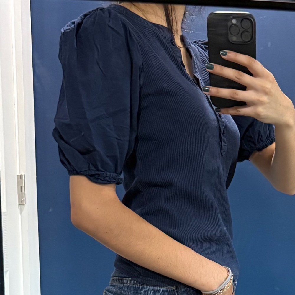 Navy Blue Blouse